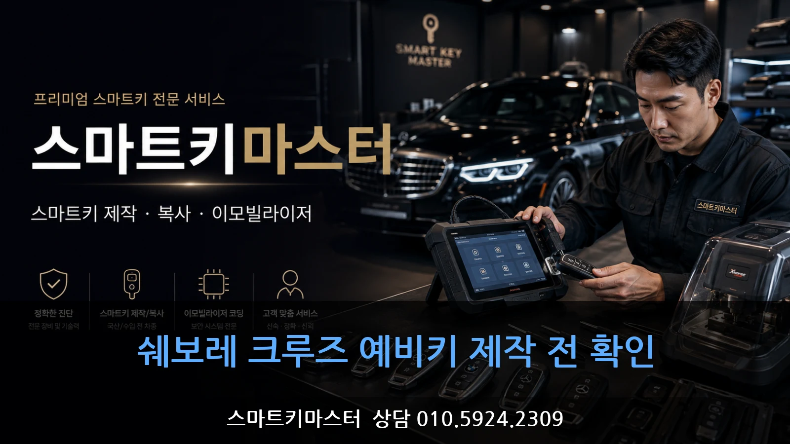 쉐보레 크루즈 예비키 제작 전 확인