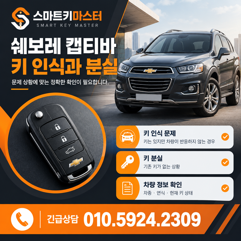 쉐보레 캡티바 키 인식과 분실